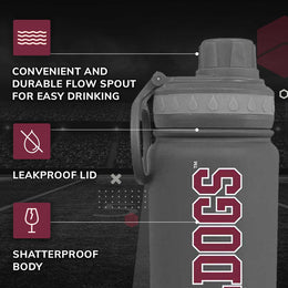 Mississippi State Bulldogs NCAA Stainless Steel Water Bottle - Sport Gray