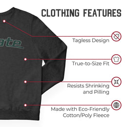 Michigan State Spartans NCAA Adult Charcoal Crewneck Fleece Sweatshirt - Charcoal