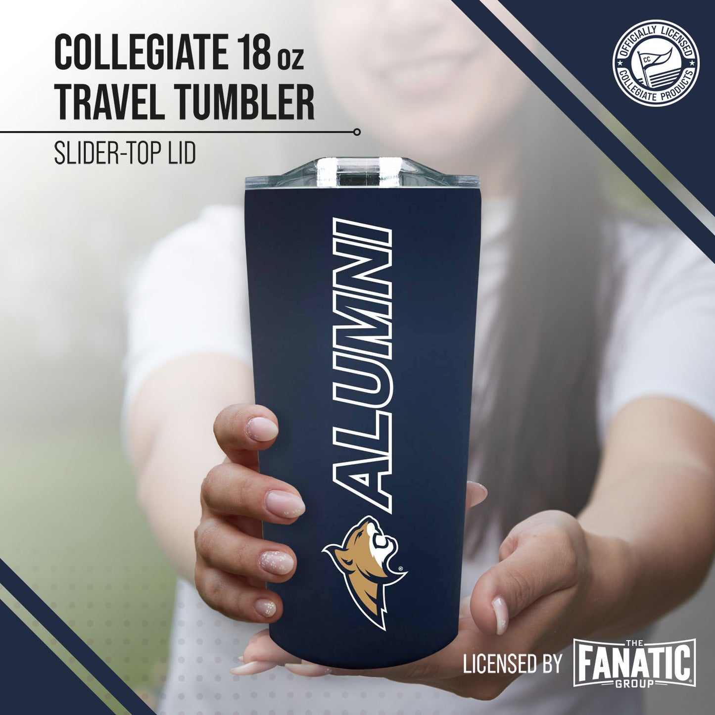 Montana State Bobcats Collegiate Stainless Steel Travel Tumbler for Alumni - Navy