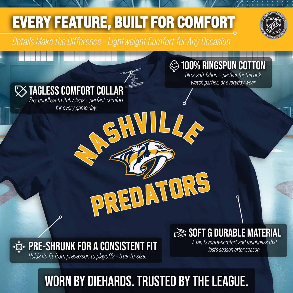 Nashville Predators NHL Gameday T-Shirt - Navy