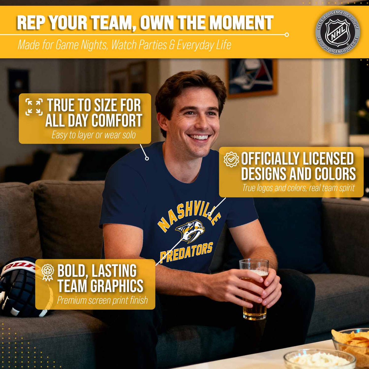 Nashville Predators NHL Gameday T-Shirt - Navy