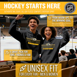 Nashville Predators NHL Adult Heather Charcoal True Fan Hooded Sweatshirt Unisex - Charcoal