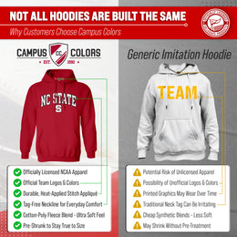 NC State Wolfpack NCAA Adult Tackle Twill Hooded Sweatshirt - Red