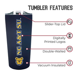 North Carolina A&T State University Campus Colors  NCAA Tumbler - Navy