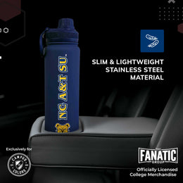 North Carolina A&T State University NCAA Stainless Steel Water Bottle - Navy