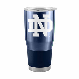 Notre Dame Fighting Irish NCAA University 30oz Stainless Steel Vacuum Insulated Game Day Tumbler with Silicone Grip - Navy