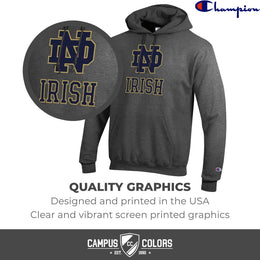 Notre Dame Fighting Irish Adult Mascot Fleece Hooded Sweatshirt - Charcoal