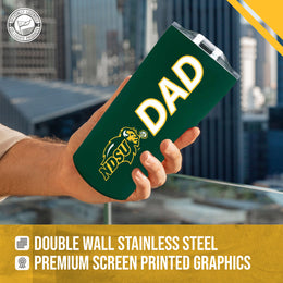 North Dakota State University Bison NCAA Stainless Steel Travel Tumbler for Dad - Green