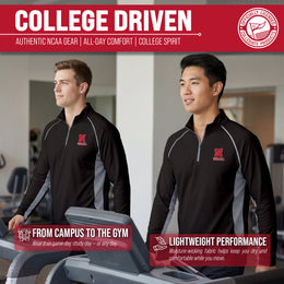 Nebraska Cornhuskers  Campus Classic 1/4 Zip Windshirt Men's Pullover - Black