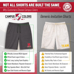Nebraska Cornhuskers NCAA Men’s University Athletic Performance Shorts - Black Heather