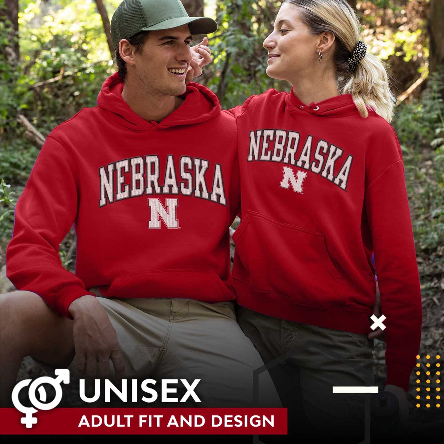 Nebraska Cornhuskers NCAA Adult Tackle Twill Hooded Sweatshirt - Red