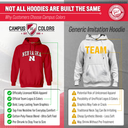 NEB Arch & Logo Gameday Hoodie - Red