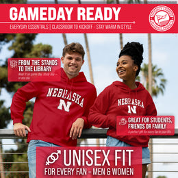 NEB Arch & Logo Gameday Hoodie - Red