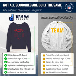 New England Patriots NFL Womens Big Date French Terry Slouchy Top - Navy Heather