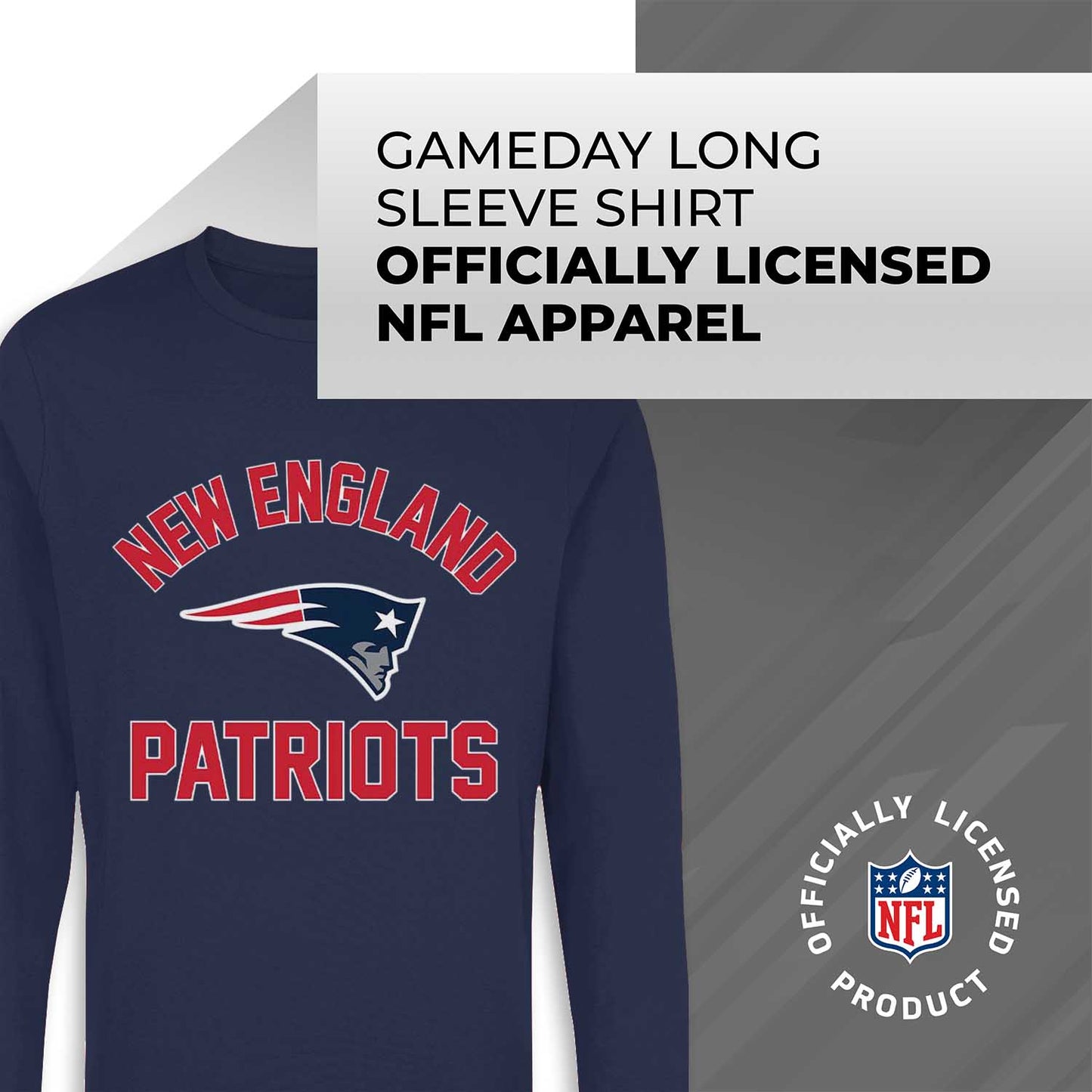 New England Patriots NFL Gameday Adult Long Sleeve Shirt - Navy