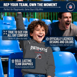 New England Patriots NFL Youth Football Helmet Hood - Charcoal