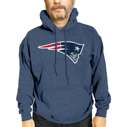 New England Patriots NFL Adult Unisex Modern Throwback Ultra Soft Fleece Hooded Sweatshirt - Navy
