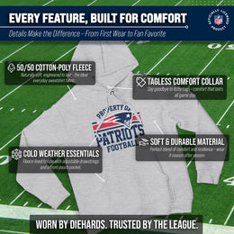 New England Patriots NFL Adult Property Of Hooded Sweatshirt - Sport Gray