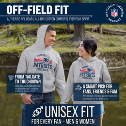 New England Patriots NFL Adult Property Of Hooded Sweatshirt - Sport Gray