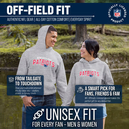 New England Patriots NFL Adult Unisex Starting Fresh Ultra Soft Fleece Hooded Sweatshirt - Athletic Heather