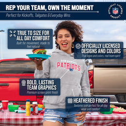 New England Patriots NFL Adult Unisex Starting Fresh Ultra Soft Fleece Hooded Sweatshirt - Athletic Heather