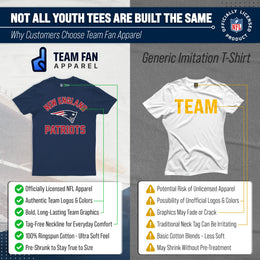New England Patriots Youth NFL Football T-Shirt - Navy