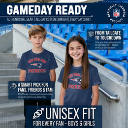 New England Patriots Youth NFL Football T-Shirt - Navy