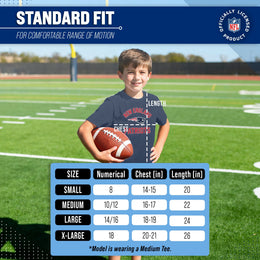 New England Patriots Youth NFL Football T-Shirt - Navy