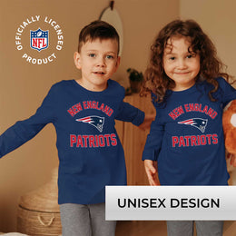 New England Patriots NFL Youth Gameday Crewneck Sweatshirt - Navy
