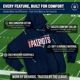 New England Patriots NFL Youth Modern Endzone Football Fleece Hooded Sweatshirt - Navy