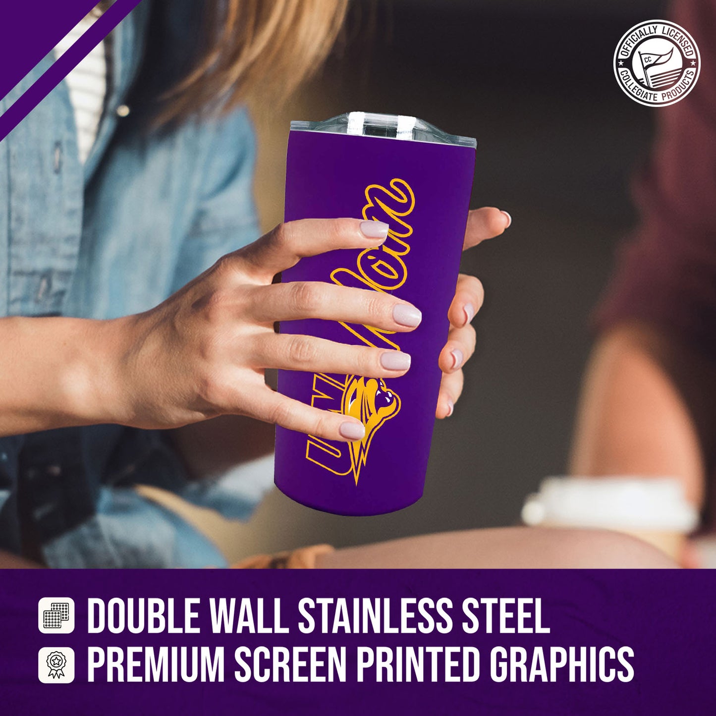 Northern Iowa Panthers NCAA Stainless Steel Travel Tumbler for Mom - Purple