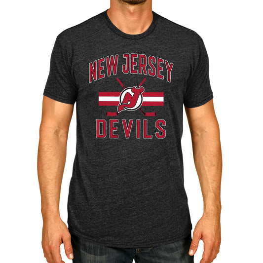 New Jersey Devils NHL Adult Faceoff Tag-Less T-Shirt - Black