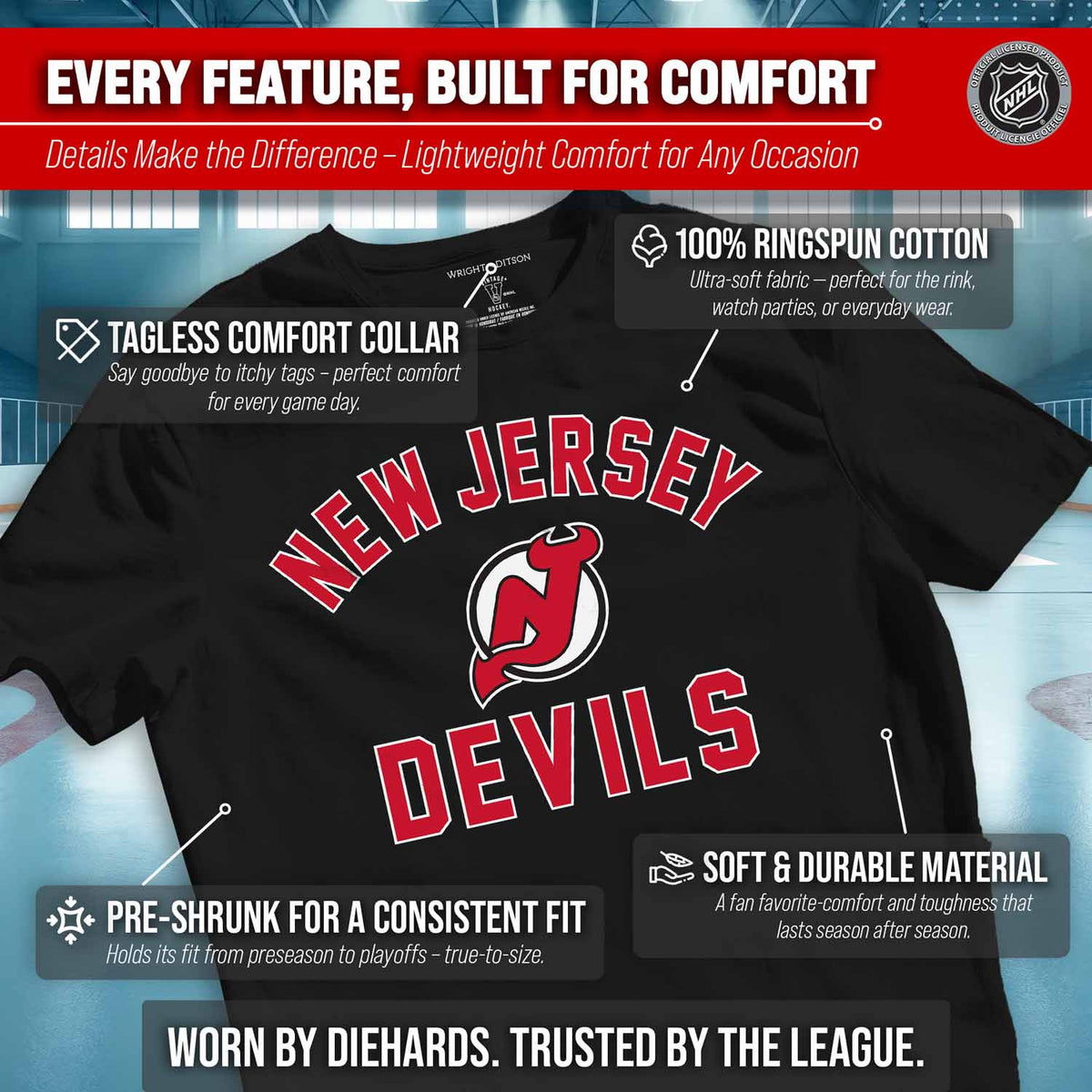 New Jersey Devils NHL Gameday T-Shirt - Black