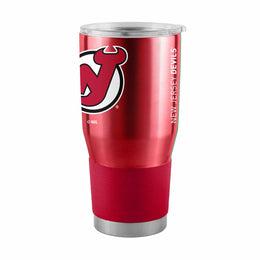 New Jersey Devils NHL Hockey 30oz Stainless Steel Vacuum Insulated Game Day Tumbler with Silicone Grip - Red