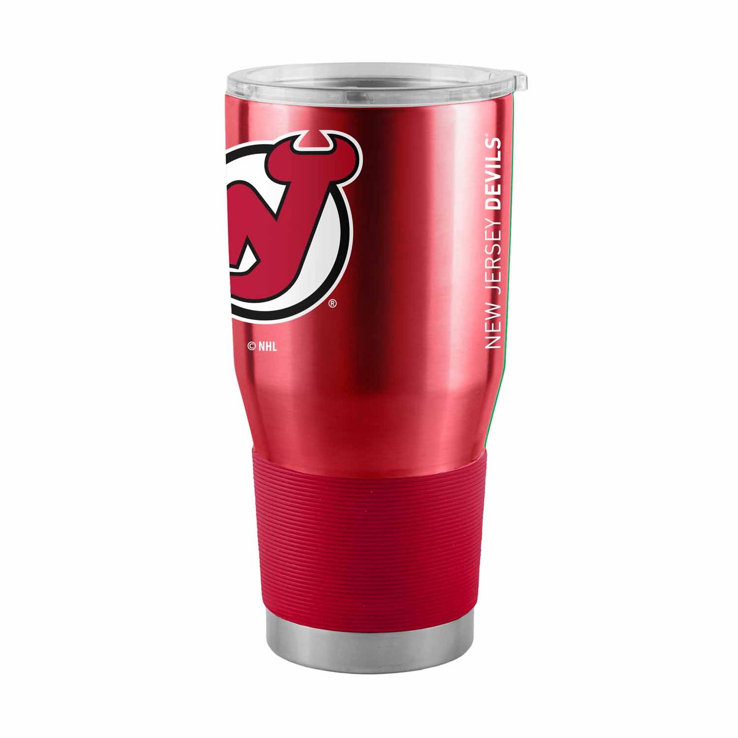 New Jersey Devils NHL Hockey 30oz Stainless Steel Vacuum Insulated Game Day Tumbler with Silicone Grip - Red
