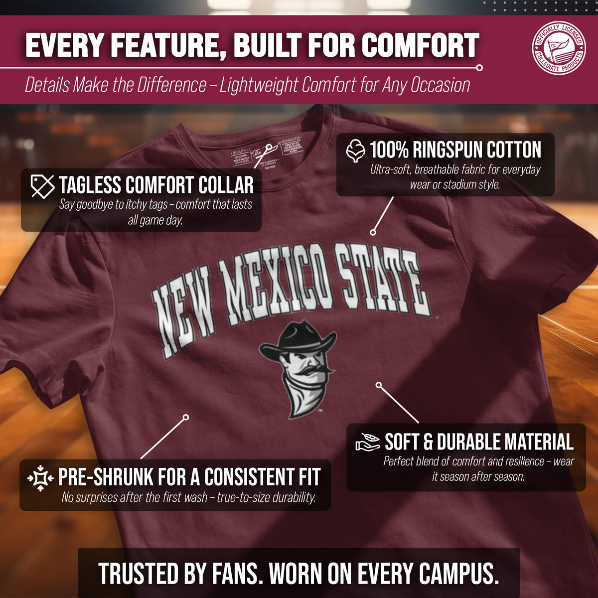 New Mexico State Aggies Gameday Cotton T-Shirt for Men and Women