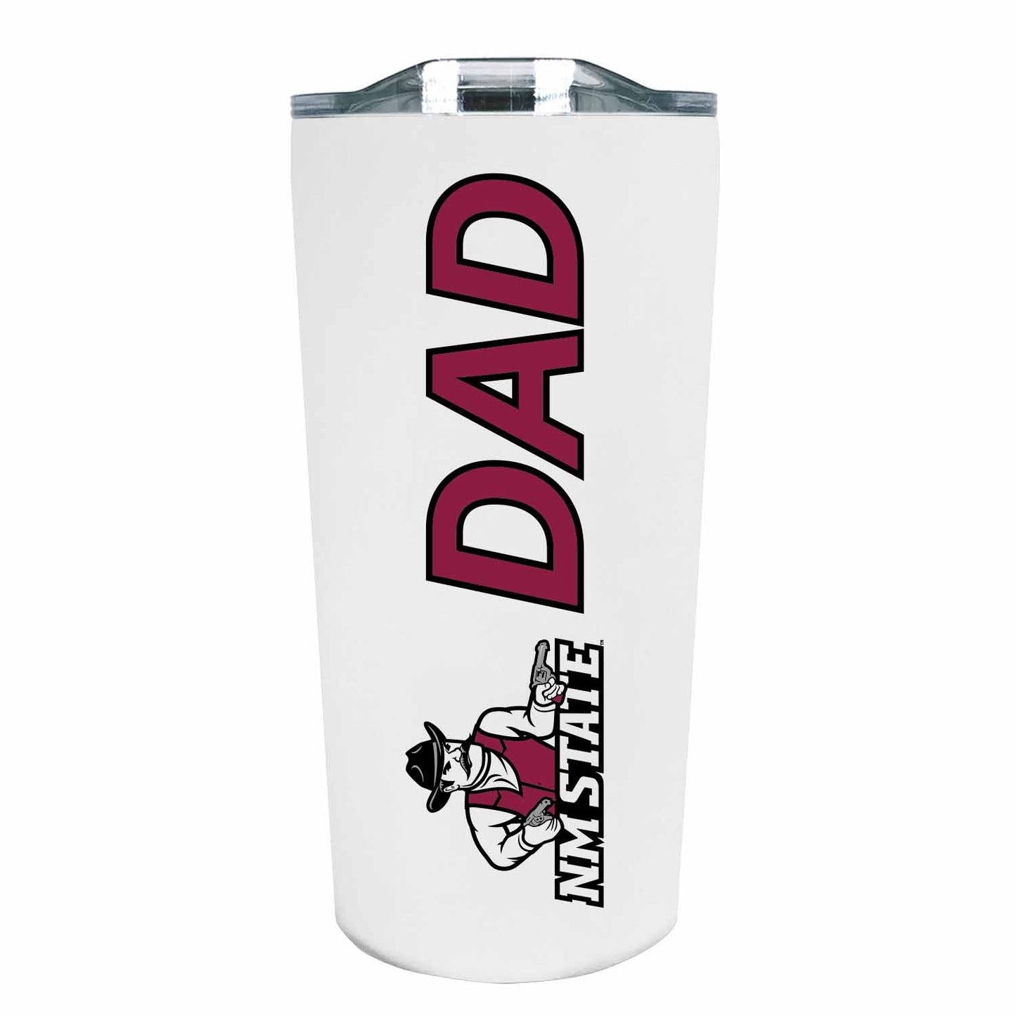 New Mexico State Aggies NCAA Stainless Steel Travel Tumbler for Dad - White