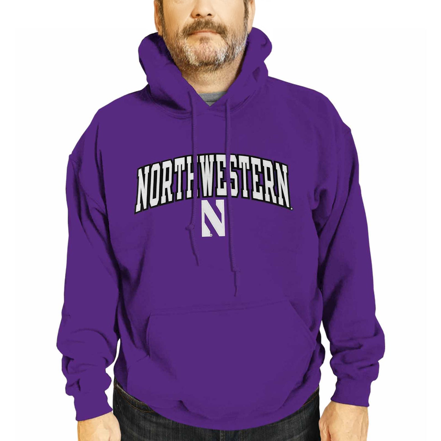 Northwestern Wildcats NCAA Adult Tackle Twill Hooded Sweatshirt - Purple