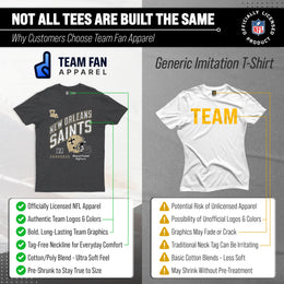 New Orleans Saints NFL Adult Distressed Helmet Tag-Less T-Shirt - Heather Charcoal