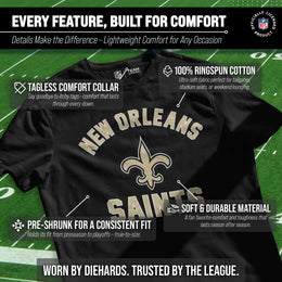 New Orleans Saints Team Fan Apparel NFL  Gameday T-Shirt - Black
