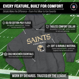 New Orleans Saints NFL Youth Football Helmet Hood - Charcoal