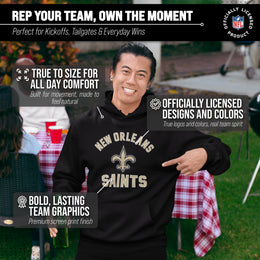 New Orleans Saints Team Fan Apparel NFL  Gameday Hoodie - Black