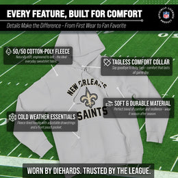 New Orleans Saints Team Fan Apparel NFL  Gameday Hoodie - Sport Gray