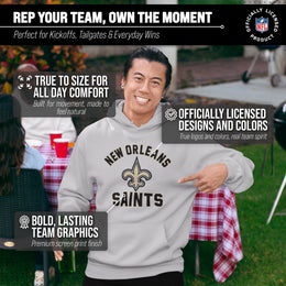 New Orleans Saints Team Fan Apparel NFL  Gameday Hoodie - Sport Gray