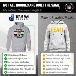 New Orleans Saints NFL Adult Property Of Hooded Sweatshirt - Sport Gray