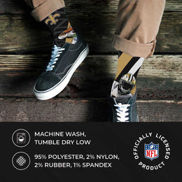 New Orleans Saints NFL Adult Player Stripe Sock - Black