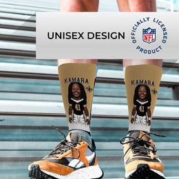 New Orleans Saints FBF NFL V Curve Socks - Old Gold