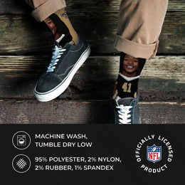 New Orleans Saints FBF NFL V Curve Socks - Old Gold