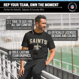 New Orleans Saints NFL Home Team Tee - Black