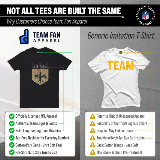 New Orleans Saints NFL Throwback Tee - Black